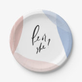 彼女の性別を明らかにするパーティー装飾 ペーパープレート (正面)