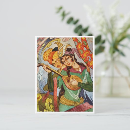 彼女の恋人のはがきを持つニンフ ポストカード (スタンド正面)