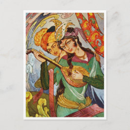 彼女の恋人のはがきを持つニンフ ポストカード