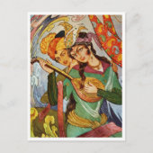 彼女の恋人のはがきを持つニンフ ポストカード (正面)