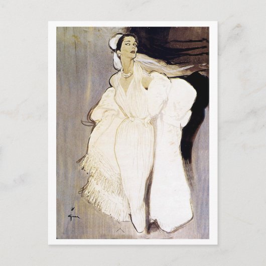 彼女の恋人を見る！エレガント、ロマンス、ヴィンテージ ポストカード (正面)