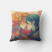 彼女の愛、彼女の方法 |レズビアンキスアールデコスタイル クッション (裏面)