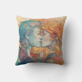 彼女の愛、彼女の方法 |レズビアンキスアールデコスタイル クッション (裏面)