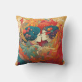 彼女の愛、彼女の方法 |レズビアンキスアールデコスタイル クッション (裏面)