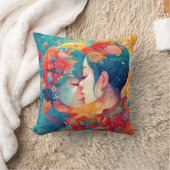 彼女の愛、彼女の方法 |レズビアンキスアールデコスタイル クッション (ブランケット)