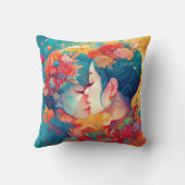 彼女の愛、彼女の方法 |レズビアンキスアールデコスタイル クッション (裏面)