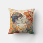 彼女の愛、彼女の方法 |レズビアンキスアールデコスタイル クッション (裏面)