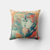 彼女の愛、彼女の方法 |レズビアンキスアールデコスタイル クッション (裏面)