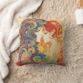 彼女の愛、彼女の方法 |レズビアンキスアールデコスタイル クッション (ブランケット)