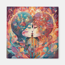 彼女の愛、彼女の方法 |レズビアンキスアールデコスタイル