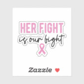 彼女の戦いは我々の戦いピンクリボン、乳がん シール (シート)