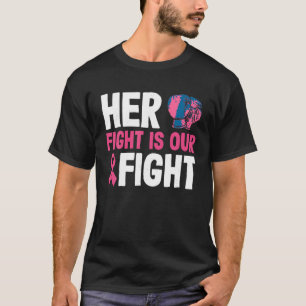 彼女の戦いは我々の戦いボクシング手袋の乳がん Tシャツ