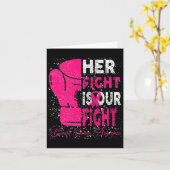 彼女の戦いは我々の戦い乳がんアウェアンである カード (黄色い花)