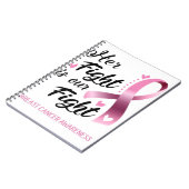 彼女の戦いは我々の戦い乳がん認識度 ノートブック (左側)