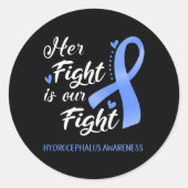 彼女の戦いは我々の戦い水頭症認識度 ラウンドシール (正面)