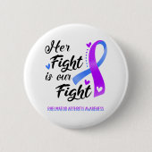 彼女の戦いは我々の関節リウマチ 缶バッジ (正面)