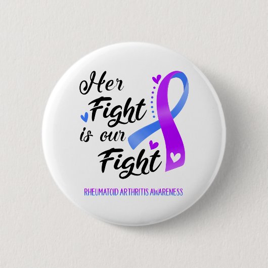 彼女の戦いは我々の関節リウマチ 缶バッジ (正面)