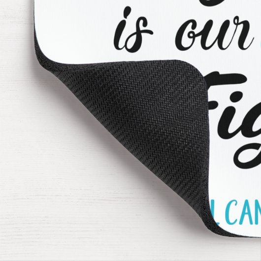 彼女の戦いは私たちとの闘いの子宮頚癌認識度 マウスパッド (コーナー)