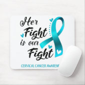 彼女の戦いは私たちとの闘いの子宮頚癌認識度 マウスパッド (マウス)
