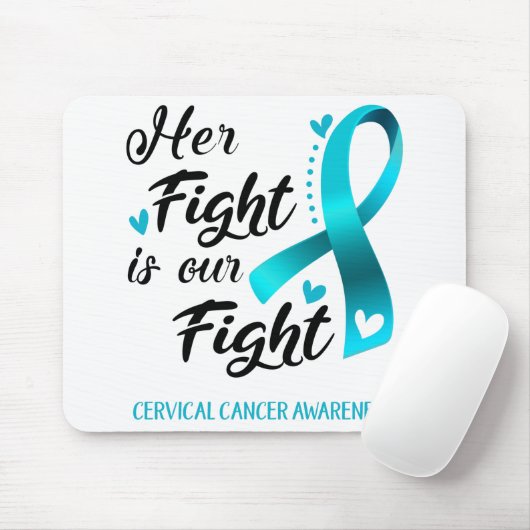 彼女の戦いは私たちとの闘いの子宮頚癌認識度 マウスパッド (マウス)