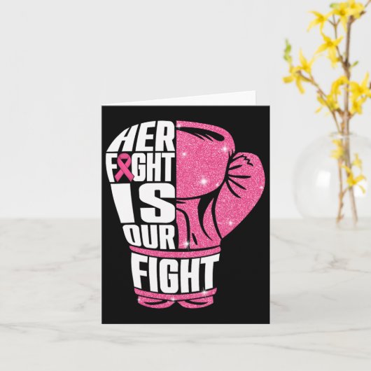 彼女の戦いは私たちの戦い乳がん認識度箱 カード (黄色い花)