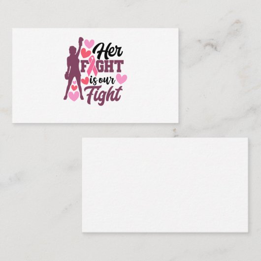 彼女の戦いは私たちの戦い乳がん認識度 名刺 (正面/裏面)