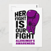 彼女の戦いは私たちの戦い – アルツハイマー認識度 ポストカード (正面/裏面)