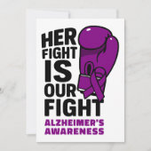 彼女の戦いは私たちの戦い – アルツハイマー認識度 招待状 (正面)