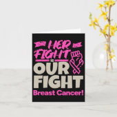 彼女の戦いは私たちの戦い – 乳がん認識度 カード (黄色い花)