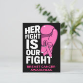 彼女の戦いは私たちの戦い – 乳がん認識度 ポストカード (スタンド正面)