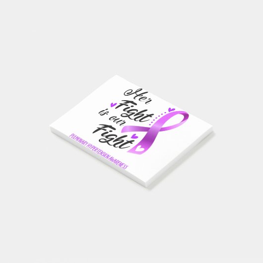 彼女の戦いは私たちの肺高血圧との闘いだ ポストイット (アングル)