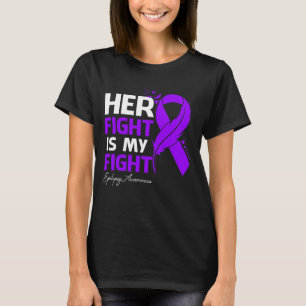 彼女の戦いは私のてんかん認識度羽 Tシャツ