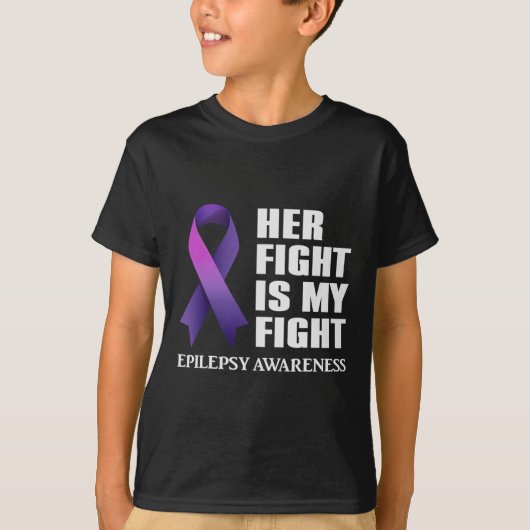 彼女の戦いは私のてんかん認識度 Tシャツ (正面)