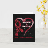 彼女の戦いは私のファイトリボンハート脳動脈瘤 カード (黄色い花)