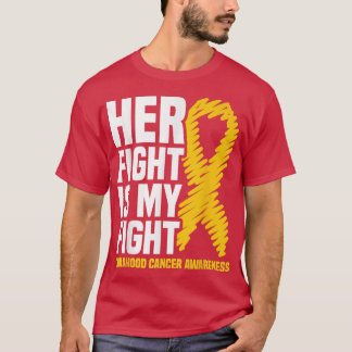 彼女の戦いは私のリボン幼少期がん戦争 Tシャツ