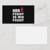 彼女の戦いは私の乳がんとの闘い 名刺 (正面/裏面)