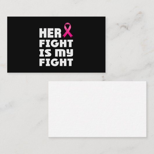 彼女の戦いは私の乳がんとの闘い 名刺 (正面/裏面)