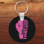 彼女の戦いは私の乳がん認識度家族 キーホルダー (正面)