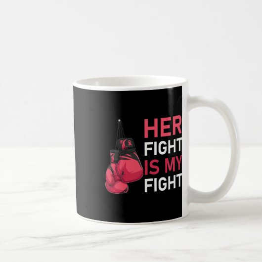 彼女の戦いは私の乳がん認識度家族 コーヒーマグカップ (右)