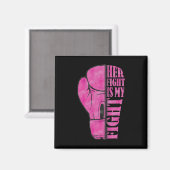 彼女の戦いは私の乳がん認識度家族 マグネット (正面/裏面)