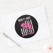 彼女の戦いは私の乳がん認識度 ラウンドシール (封筒)