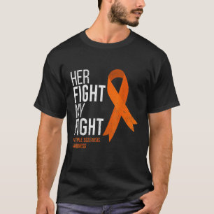 彼女の戦いは私の多発性硬化症Ms Awarenである Tシャツ
