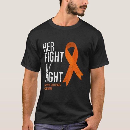 彼女の戦いは私の多発性硬化症Ms Awarenである Tシャツ (正面)