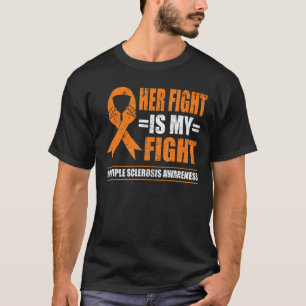 彼女の戦いは私の多発性硬化症Ms Awarenである Tシャツ