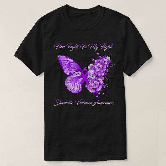 彼女の戦いは私の家庭内暴力認識度 Tシャツ (デザイン正面)
