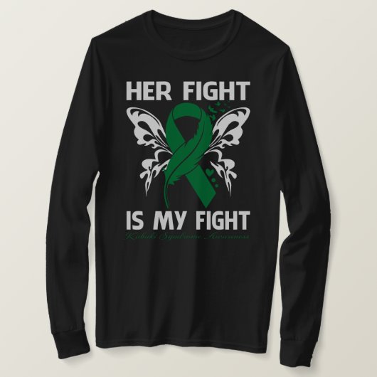 彼女の戦いは私の対戦歌舞伎症候群認識度部 Tシャツ (デザイン正面)
