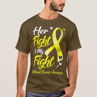 彼女の戦いは私の幼少期がん認識度R Tシャツ