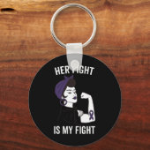 彼女の戦いは私の戦いてんかん認識度パープルウォー キーホルダー (正面)