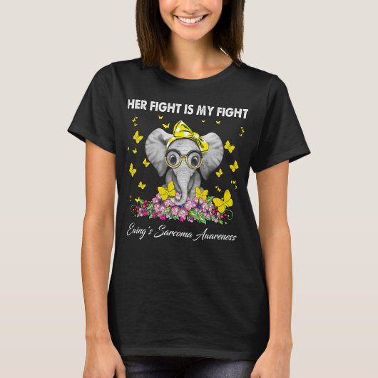 彼女の戦いは私の戦いエウイングス肉腫認識度 Tシャツ (正面)