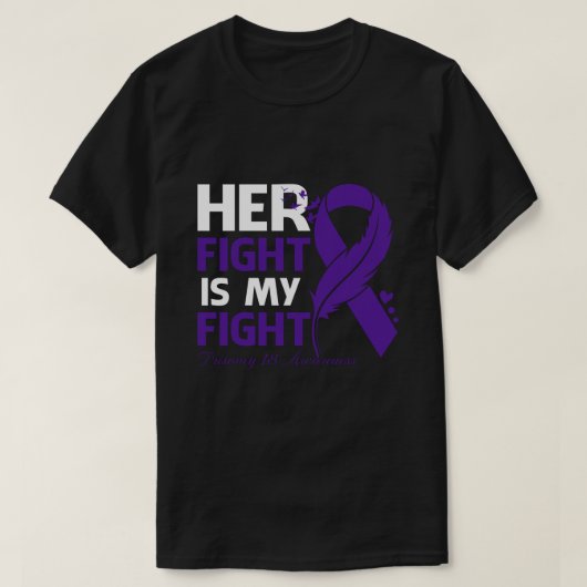 彼女の戦いは私の戦いトリソミー18認識度羽 Tシャツ (デザイン正面)
